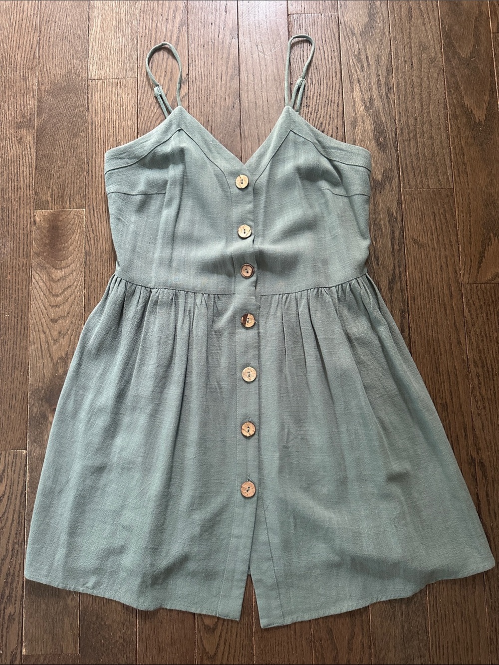 Pinch Sage Green Button-Front Dress